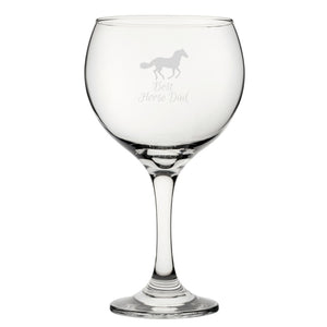 Best Horse Mum - Engraved Novelty Gin Balloon Cocktail Glass Image 2