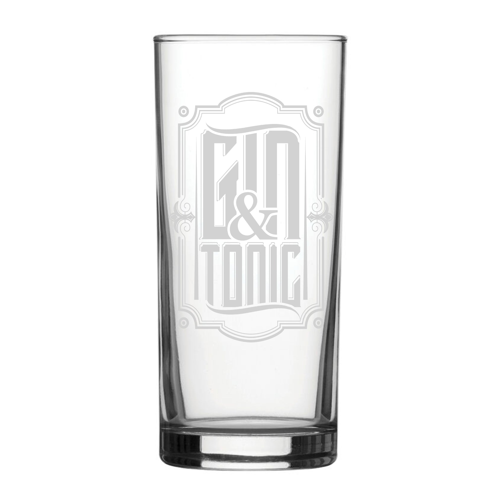 Gin & Tonic - Engraved Novelty Hiball Glass Image 1