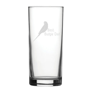 Best Budgie Mum - Engraved Novelty Hiball Glass Image 1