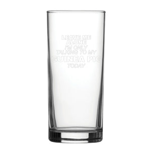 Crazy Guinea Pig Lady - Engraved Novelty Hiball Glass Image 1