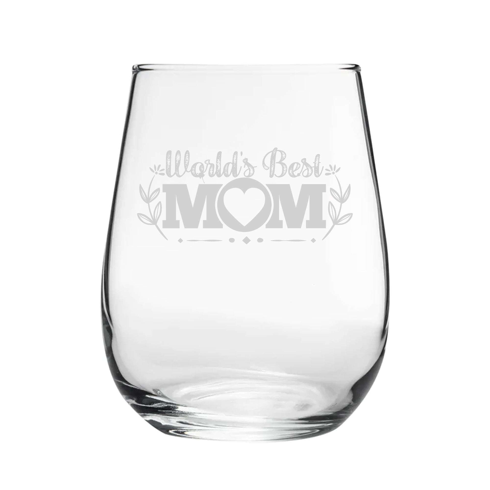 World's Best Mum - Engraved Novelty Stemless Wine Gin Tumbler Image 2