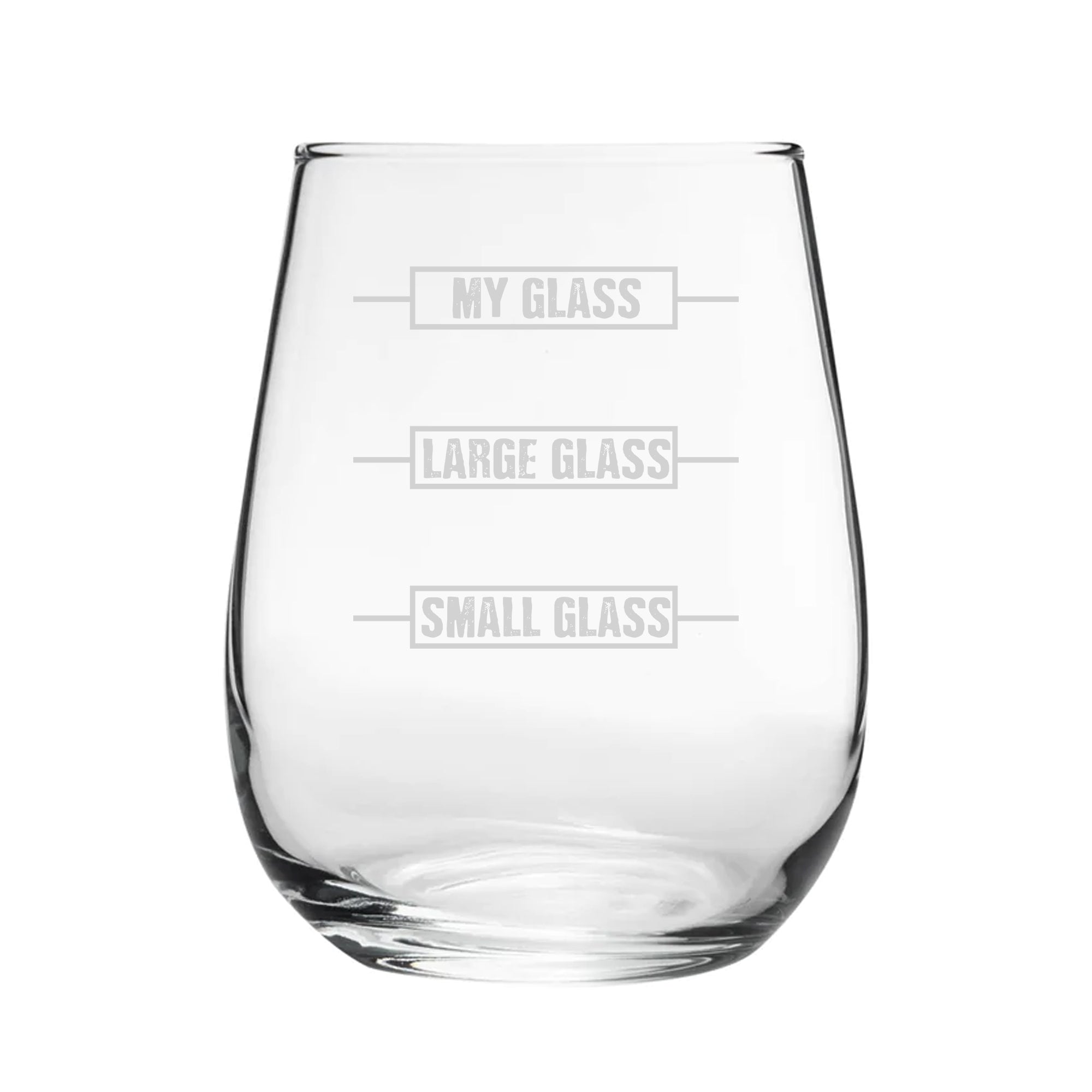 Small Glass, Large Glass, My Glass Novelty Stemless Wine Tumbler Image 2