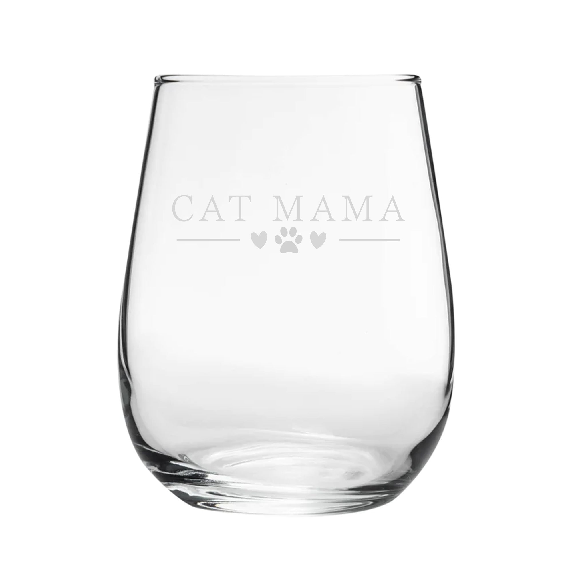 Cat Mama - Engraved Novelty Stemless Wine Gin Tumbler Image 2