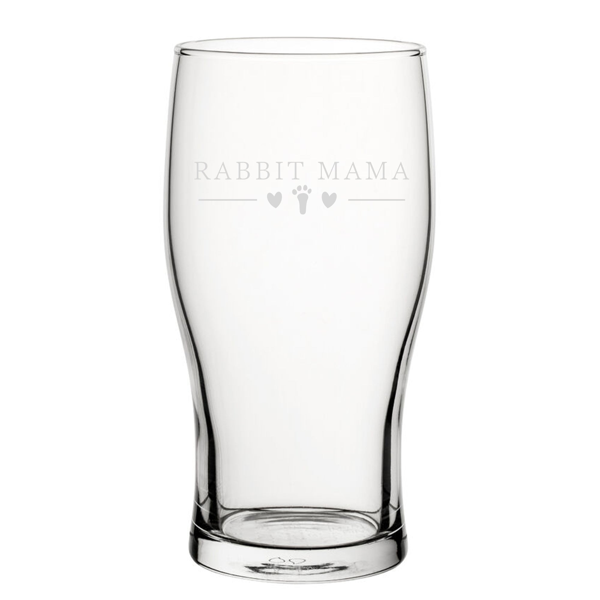 Rabbit Papa - Engraved Novelty Tulip Pint Glass Image 1