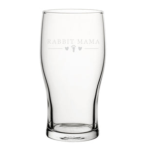 Rabbit Papa - Engraved Novelty Tulip Pint Glass Image 2