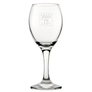 Crazy Guinea Pig Lady - Engraved Novelty Wine Glass Image 1