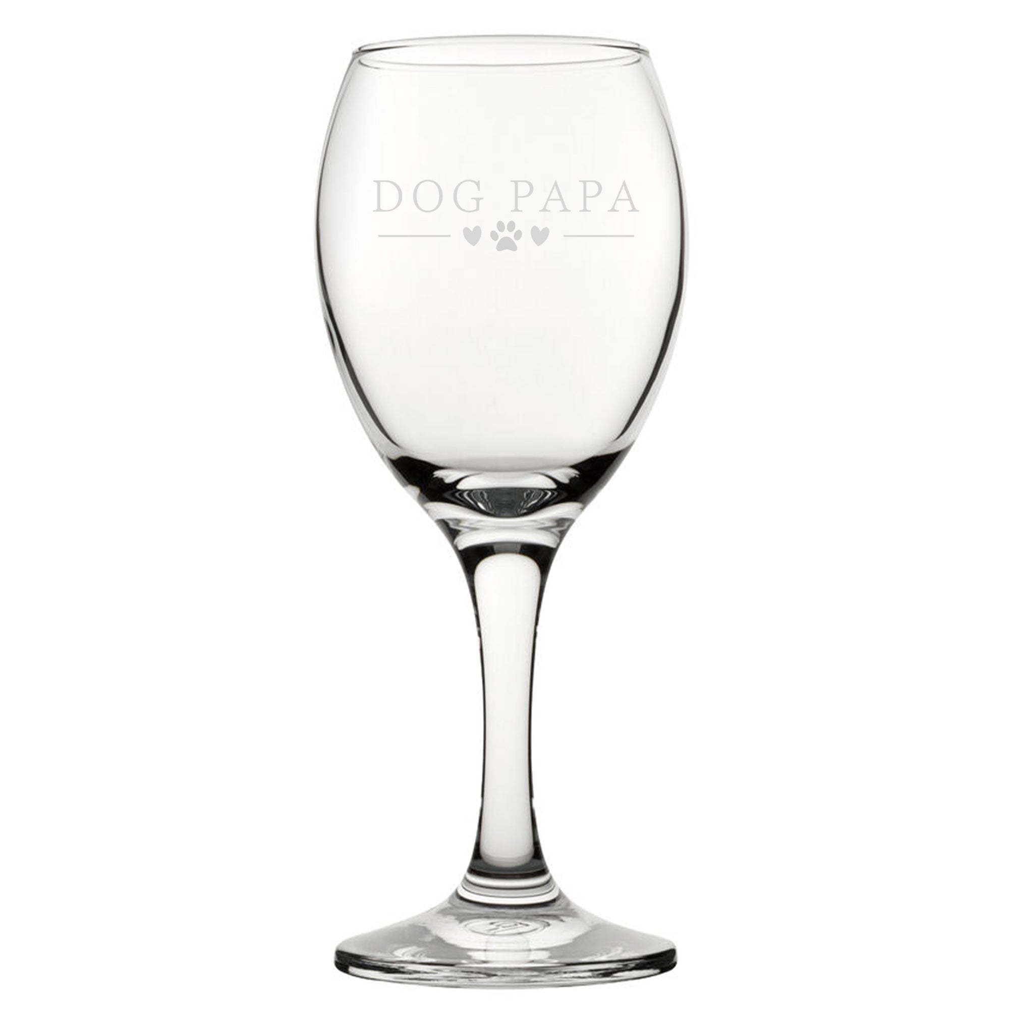 Dog Papa - Engraved Novelty Wine Glass Image 2