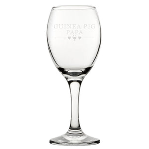 Guinea Pig Papa - Engraved Novelty Wine Glass Image 1