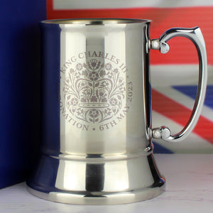 Engraved Commemorative Coronation of the King Stainless Steel Tankard Image 4