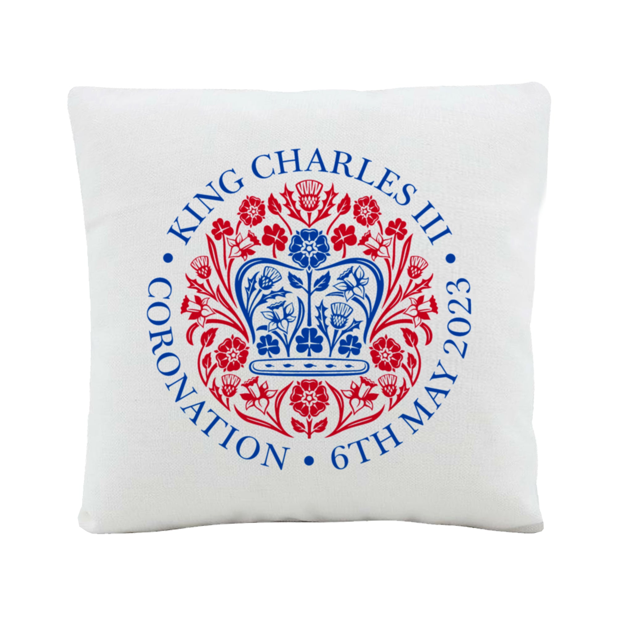 Printed Commemorative Coronation of the King Cushion and Cover Image 2