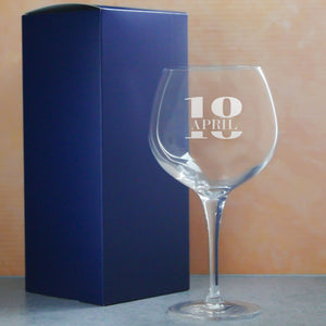 Engraved Primeur Gin Balloon Cocktail Glass with Name in 18 Design Image 3