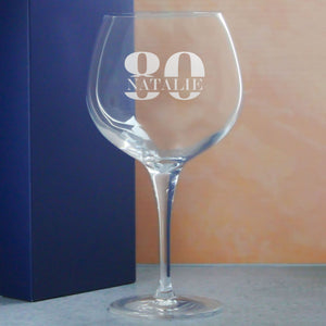 Engraved Primeur Gin Balloon Cocktail Glass with Name in 80 Design Image 4