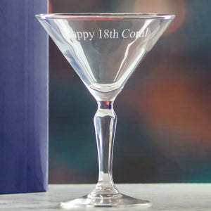 Engraved Monti Martini Cocktail Glass, Personalise with Any Name or Message Image 4