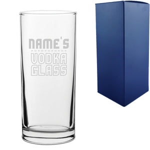 Personalised Engraved Vodka Hiball Glass with 'Name's Vodka Glass' Design Image 1