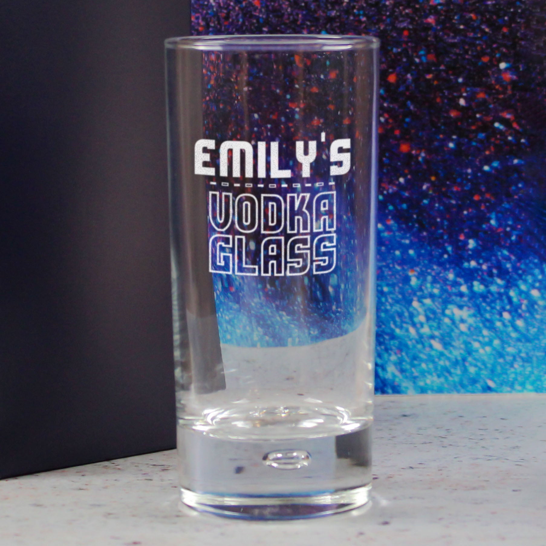 Personalised Engraved Vodka Bubble Hiball with 'Name's Vodka Glass' Design Image 4