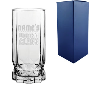 Personalised Engraved Vodka Future Hiball with 'Name's Vodka Glass' Design Image 2