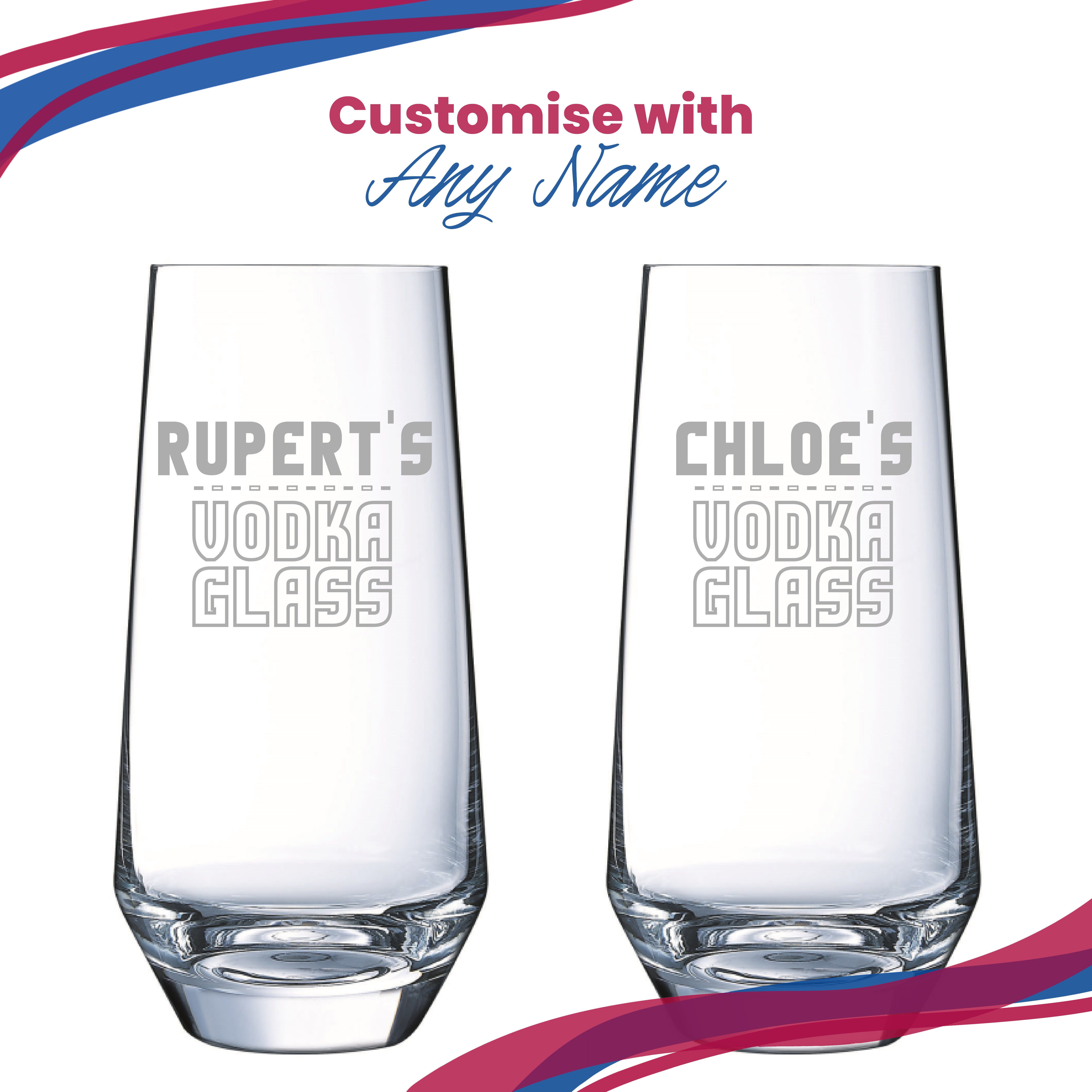 Personalised Engraved Vodka Lima Hiball with 'Name's Vodka Glass' Design Image 5