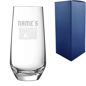 Personalised Engraved Vodka Lima Hiball with 'Name's Vodka Glass' Design Image 1