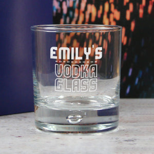 Personalised Engraved Vodka Bubble Tumbler with 'Name's Vodka Glass' Design Image 4