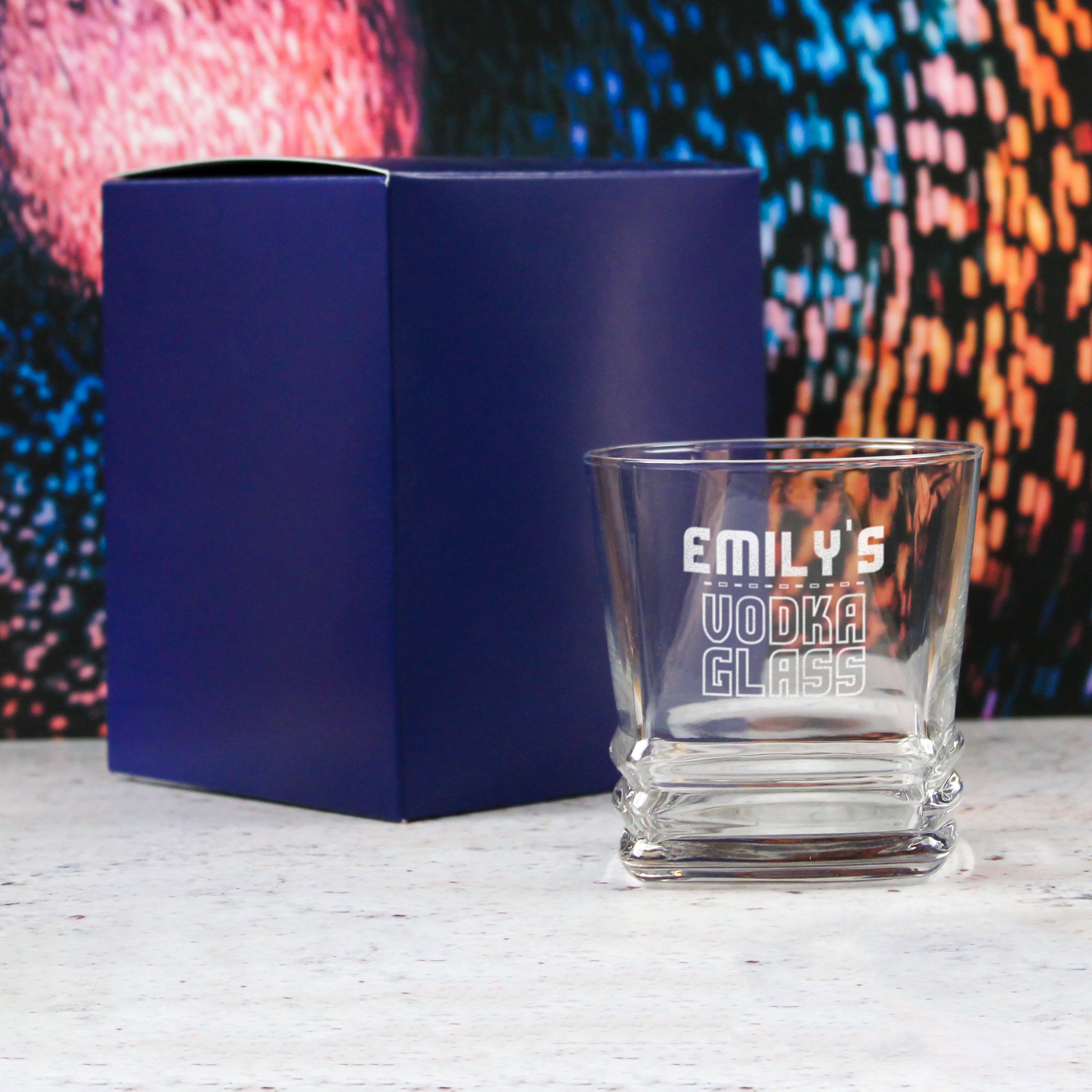 Personalised Engraved Vodka Elegan Tumbler with 'Name's Vodka Glass' Design Image 3