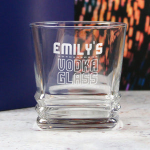 Personalised Engraved Vodka Elegan Tumbler with 'Name's Vodka Glass' Design Image 4