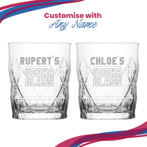 Personalised Engraved Vodka Short Keops Tumbler with 'Name's Vodka Glass' Design Image 5