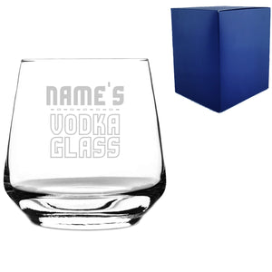 Personalised Engraved Vodka Short Tallo Tumbler with 'Name's Vodka Glass' Design Image 2