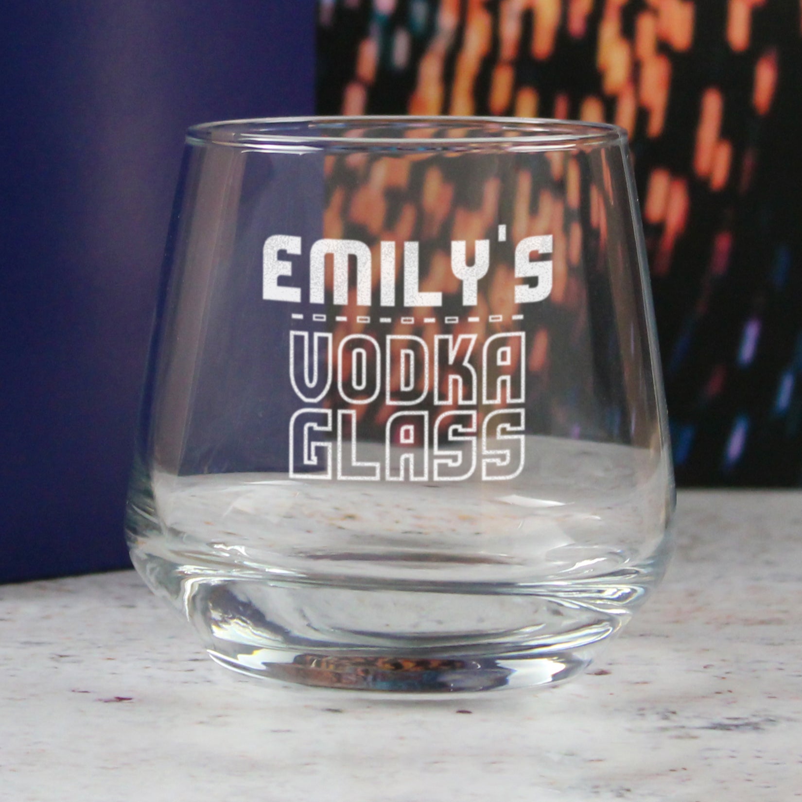 Personalised Engraved Vodka Short Tallo Tumbler with 'Name's Vodka Glass' Design Image 4