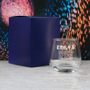 Personalised Engraved Vodka Short Tallo Tumbler with 'Name's Vodka Glass' Design Image 3