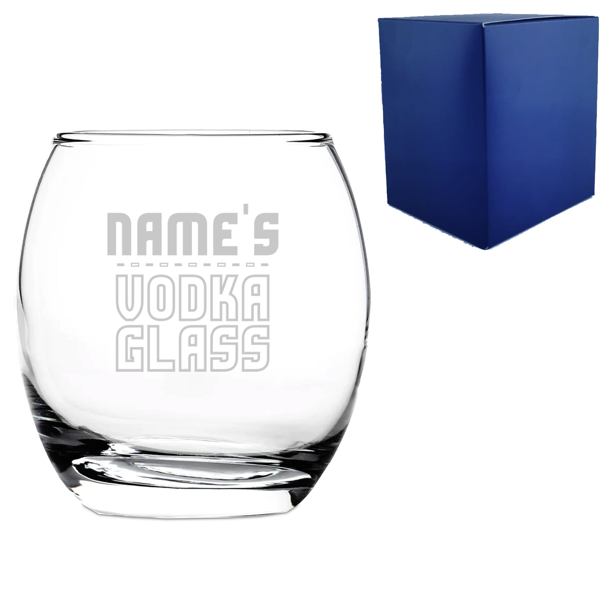 Personalised Engraved Vodka Short Tondo Tumbler with 'Name's Vodka Glass' Design Image 2