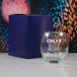 Personalised Engraved Vodka Short Tondo Tumbler with 'Name's Vodka Glass' Design Image 3