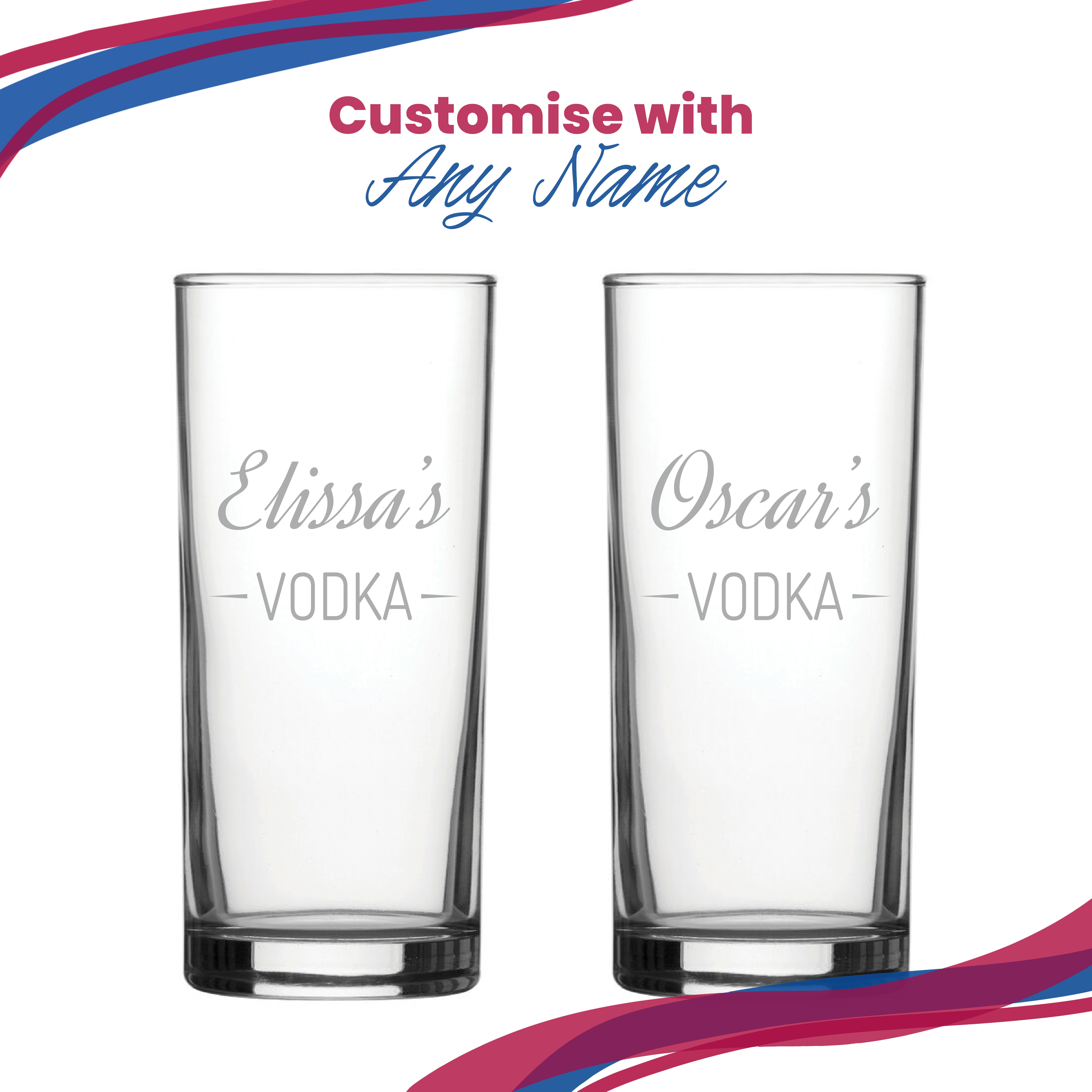 Personalised Engraved Novelty Vodka Hiball with 'Name's Vodka' Design Image 5