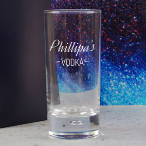 Personalised Engraved Novelty Vodka Bubble Hiball with 'Name's Vodka' Design Image 4