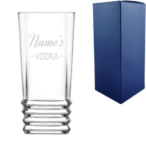 Personalised Engraved Novelty Vodka Elegan Hiball with 'Name's Vodka' Design Image 1