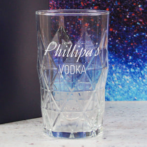 Personalised Engraved Novelty Vodka Keops Hiball with 'Name's Vodka' Design Image 4