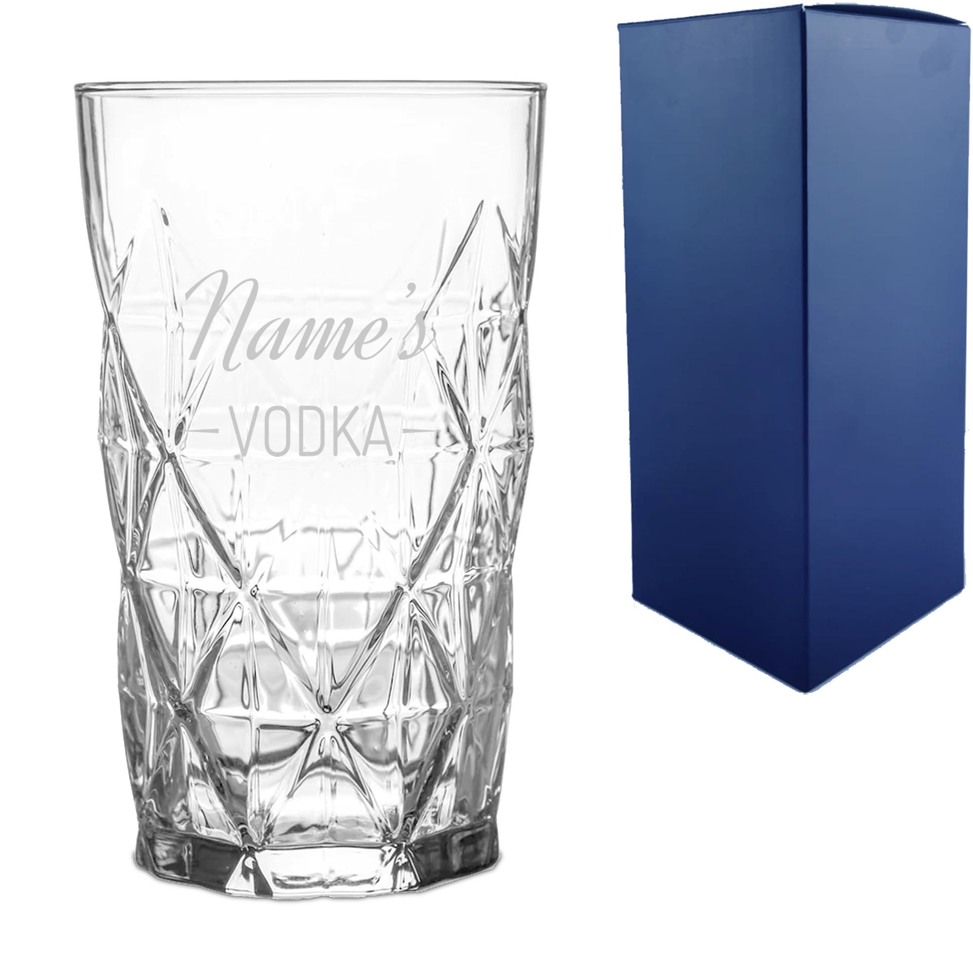 Personalised Engraved Novelty Vodka Keops Hiball with 'Name's Vodka' Design Image 2