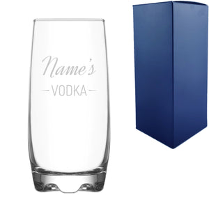 Personalised Engraved Novelty Vodka Adora Hiball with 'Name's Vodka' Design Image 1