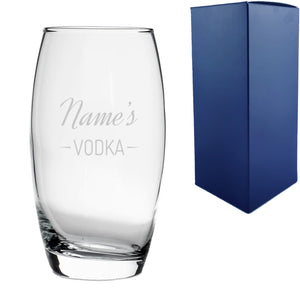 Personalised Engraved Novelty Vodka Tondo Hiball with 'Name's Vodka' Design Image 1