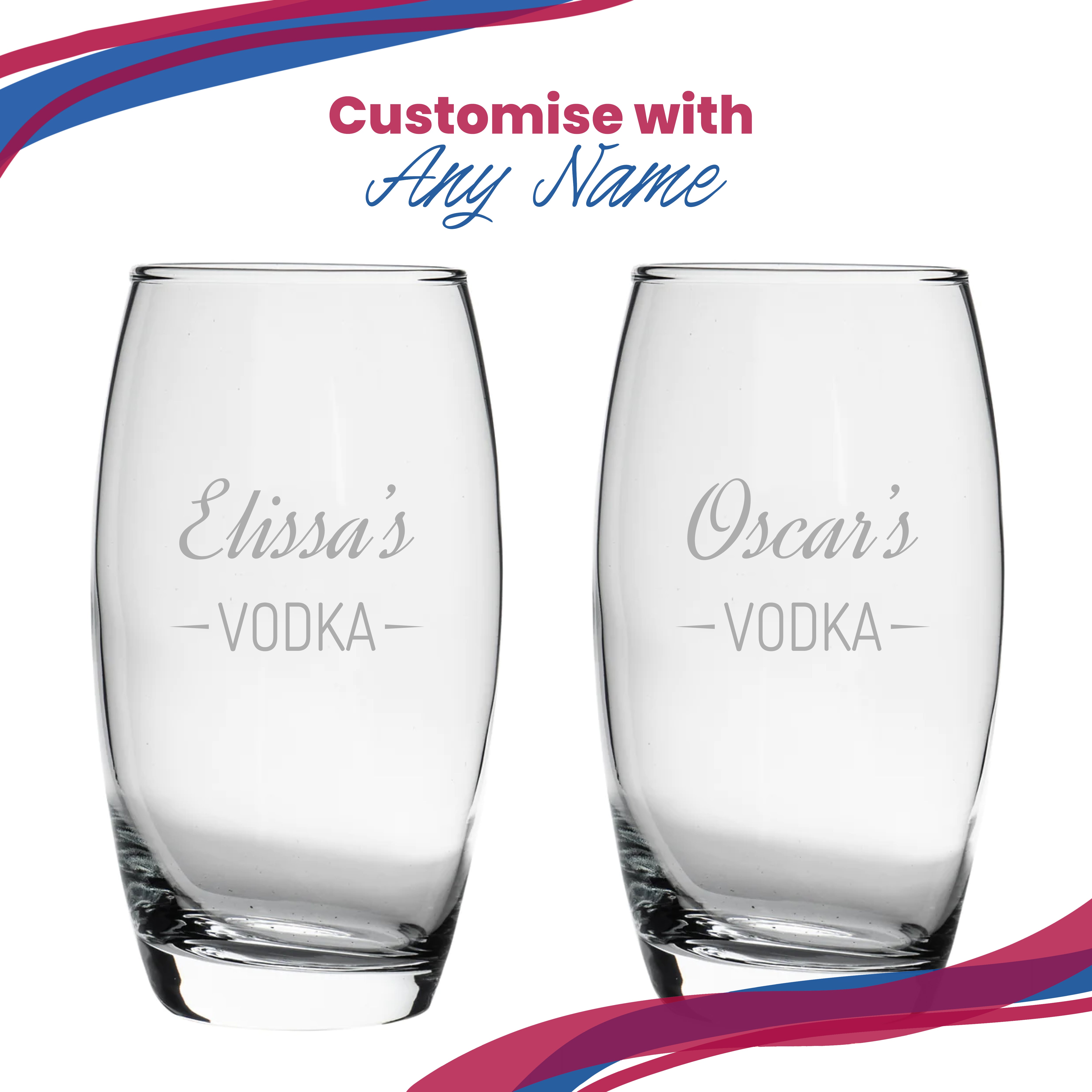 Personalised Engraved Novelty Vodka Tondo Hiball with 'Name's Vodka' Design Image 5