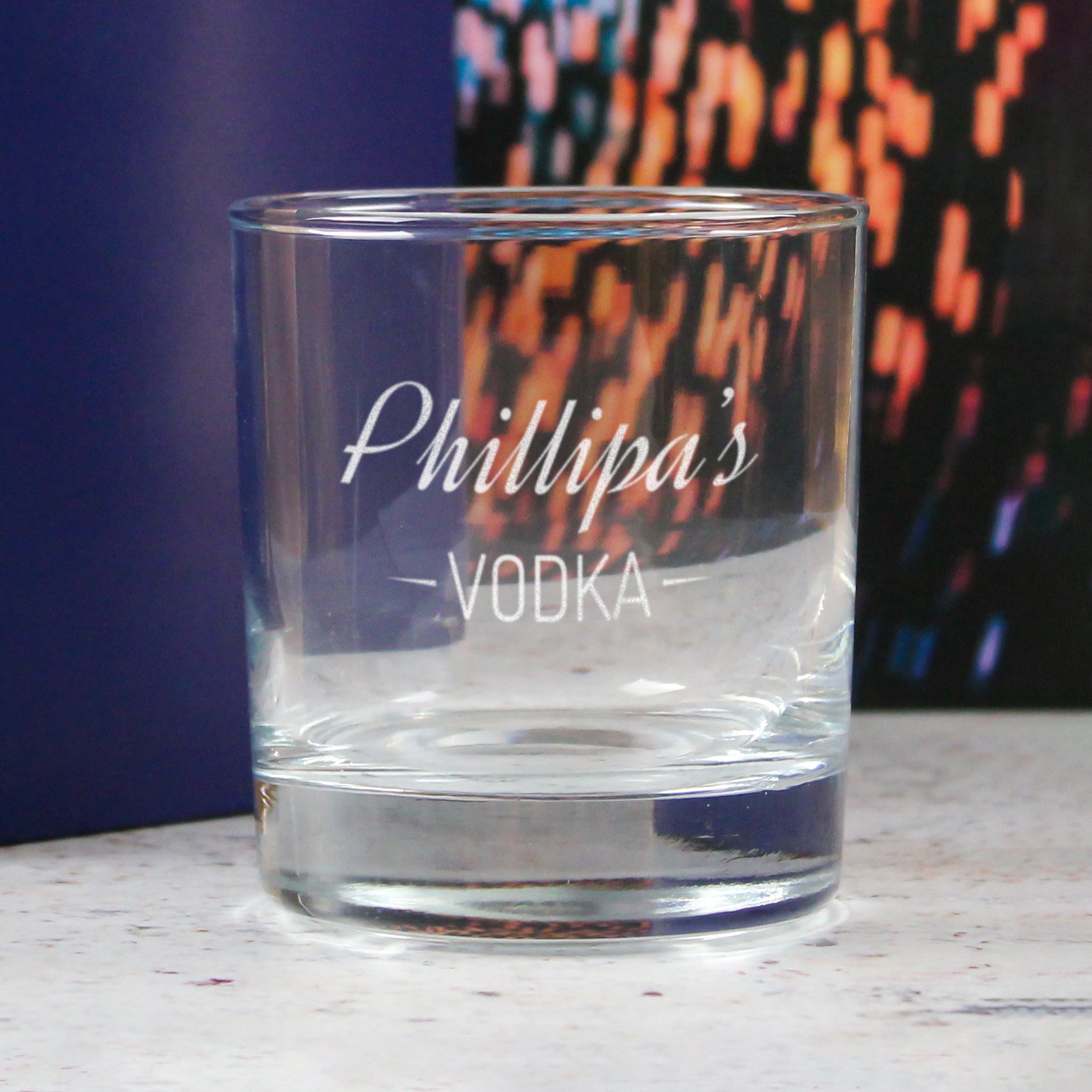 Personalised Engraved Novelty Vodka Tumbler with 'Name's Vodka' Design Image 4