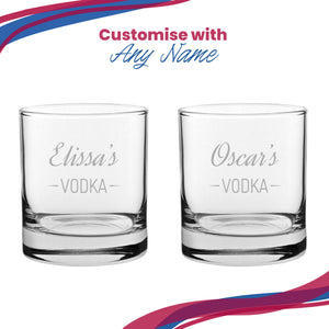 Personalised Engraved Novelty Vodka Tumbler with 'Name's Vodka' Design Image 5