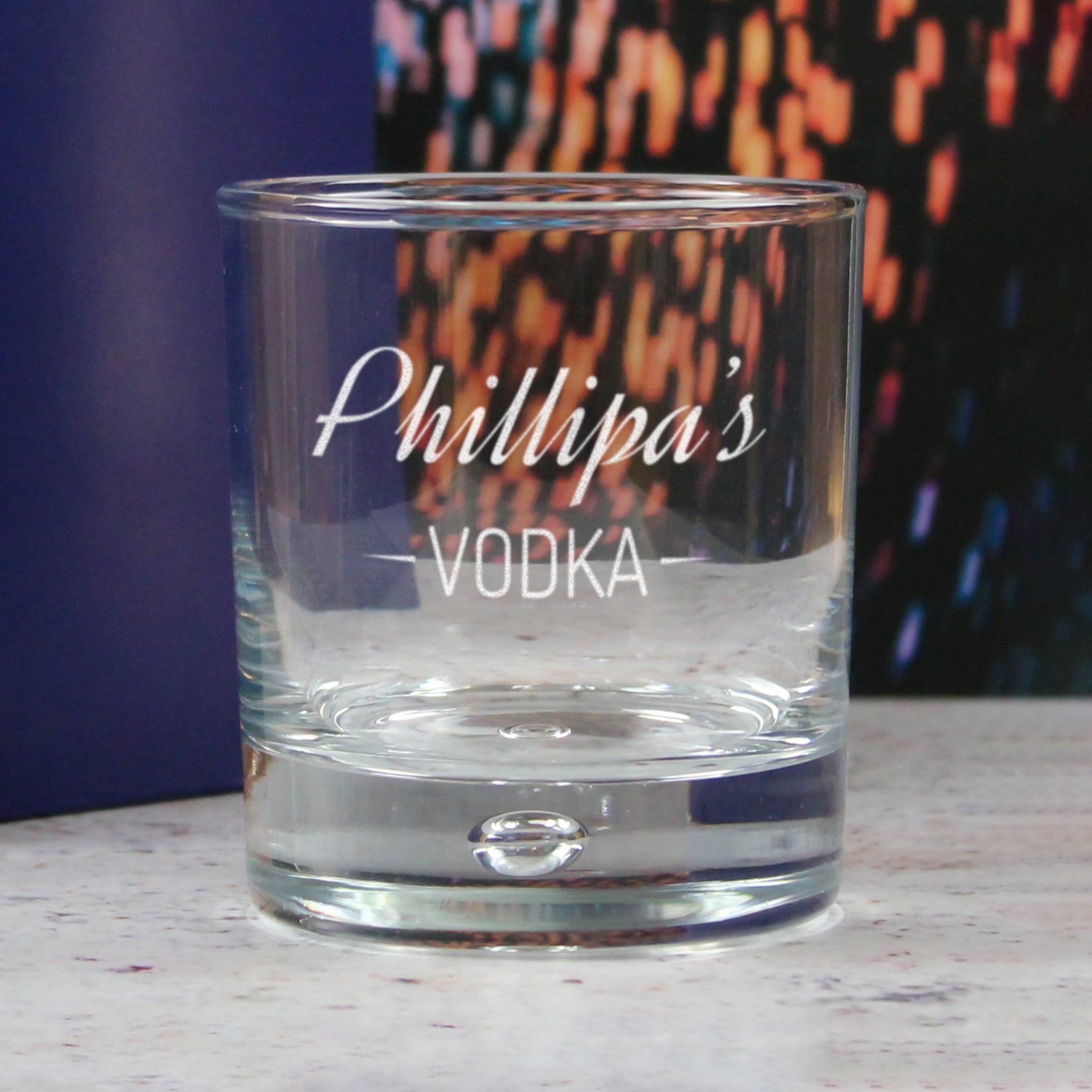 Personalised Engraved Novelty Vodka Bubble Tumbler with 'Name's Vodka' Design Image 4