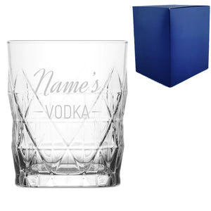 Personalised Engraved Novelty Vodka Keops Tumbler with 'Name's Vodka' Design Image 2