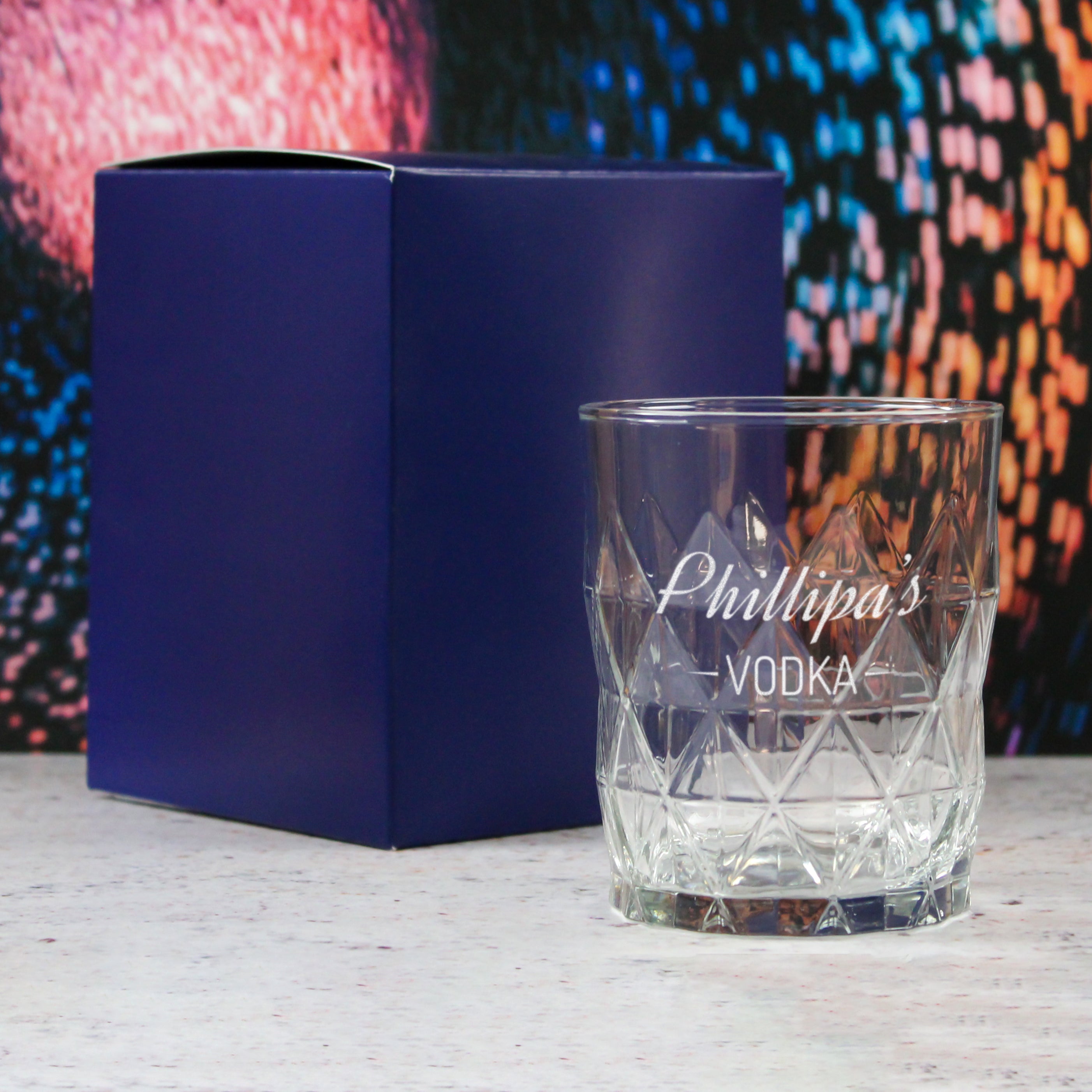 Personalised Engraved Novelty Vodka Keops Tumbler with 'Name's Vodka' Design Image 3