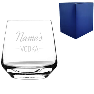 Personalised Engraved Novelty Vodka Tallo Tumbler with 'Name's Vodka' Design Image 1