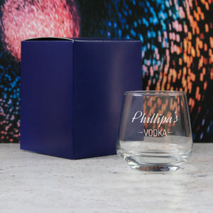 Personalised Engraved Novelty Vodka Tallo Tumbler with 'Name's Vodka' Design Image 3