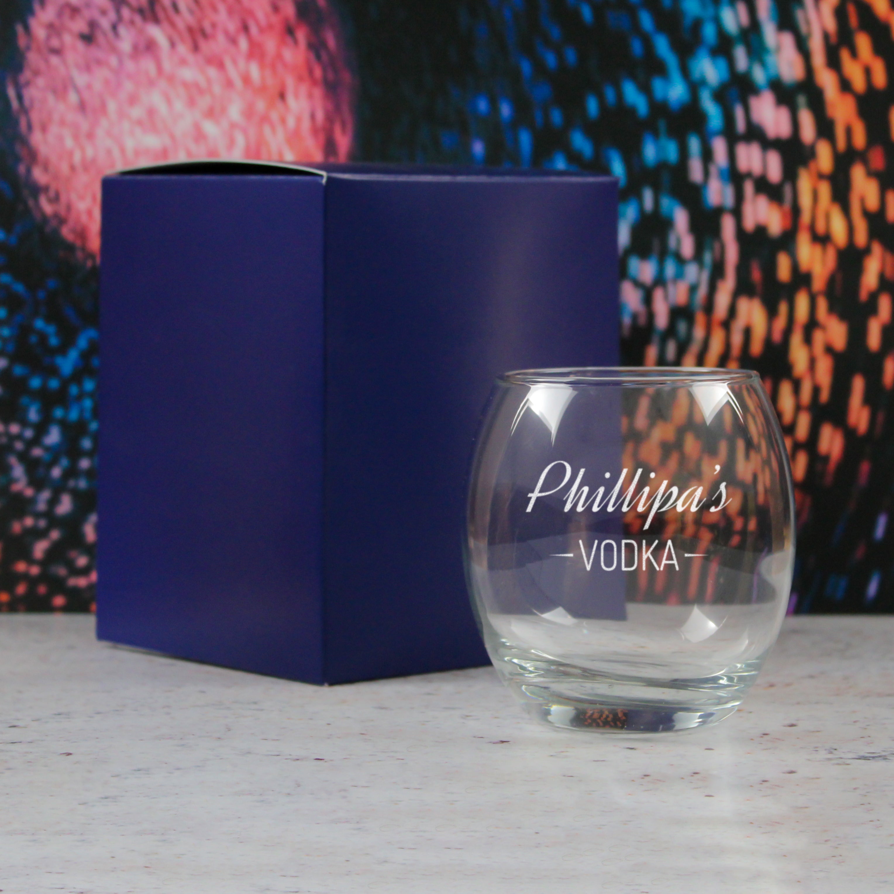 Personalised Engraved Novelty Vodka Tondo Tumbler with 'Name's Vodka' Design Image 3