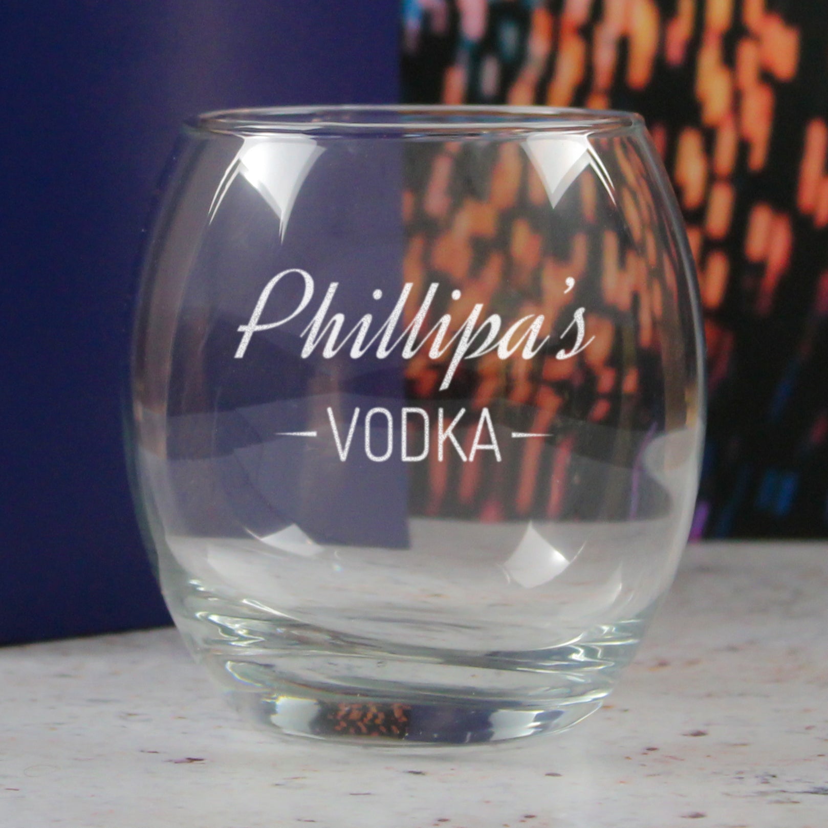 Personalised Engraved Novelty Vodka Tondo Tumbler with 'Name's Vodka' Design Image 4