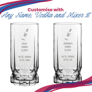 Personalised Engraved Vodka Future Hiball with 'Name's Vodka Glass and Mixer' Design Image 5