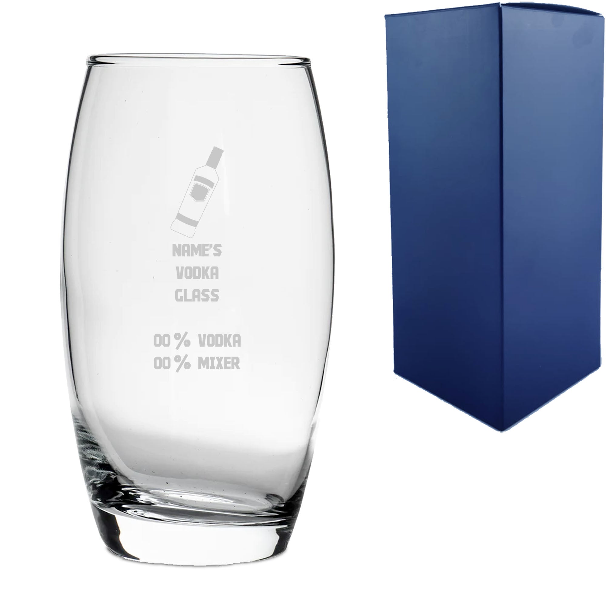 Personalised Engraved Vodka Tondo Hiball with 'Name's Vodka Glass and Mixer' Design Image 2